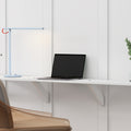 Queen Size Murphy Bed With 2 Side Cabinet Storage Shelves, 68 Inch Cabinet Bed Folding Wall Bed With Desk Combo Perfect For Guest Room, Study, Office,White Old Sku:Bs400491Aac Box Spring Not Required Queen White Wood White Pine Murphy Solid Wood Mdf