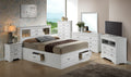 Louis Phillipe G3190B Qsb Queen Storage Bedwhite White Particle Board