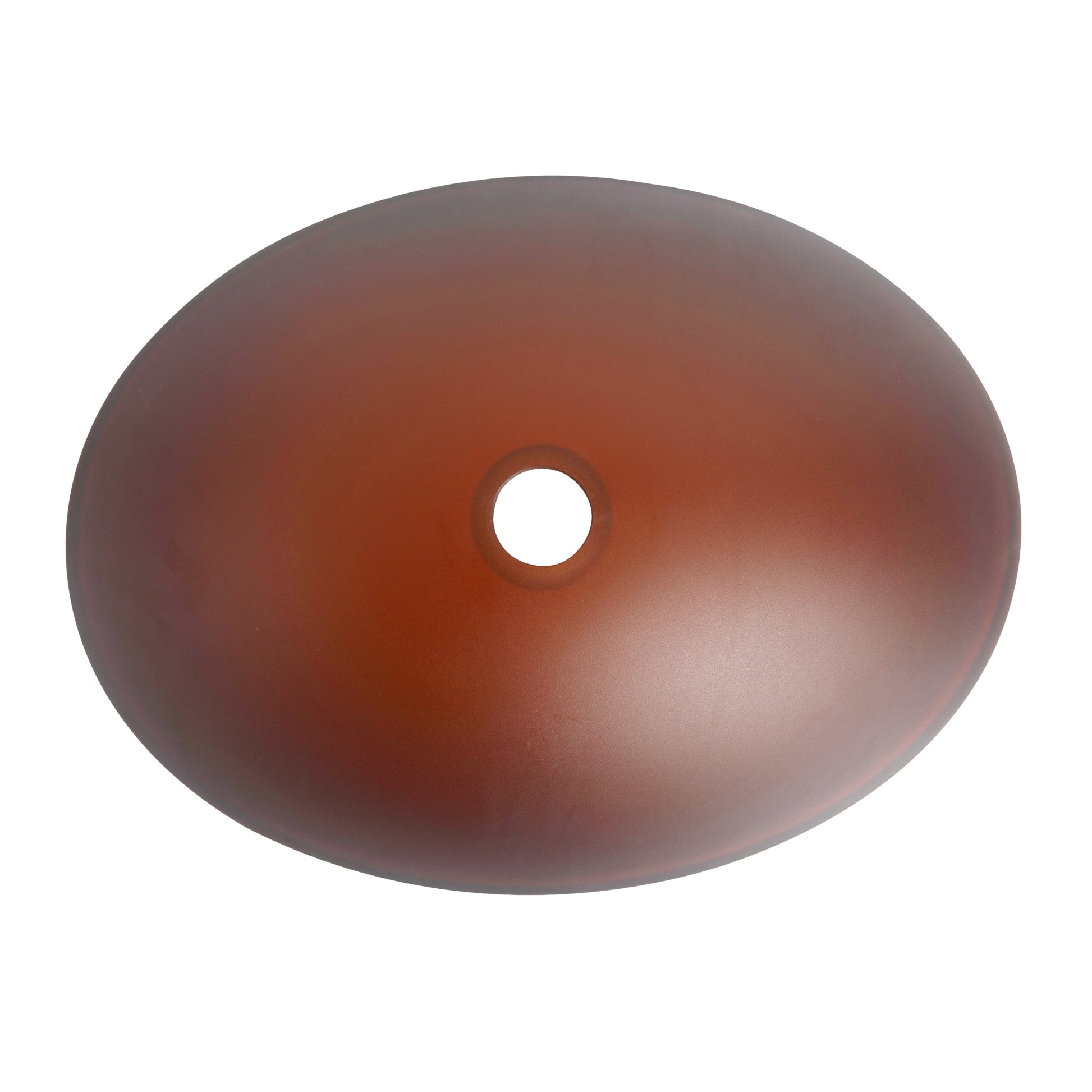 Tempered Glass Matte Bathroom Vessel Sink, Oval Bathroom Basin Tempered Glass Matt Tea Brown Bathroom Modern Glass