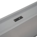Modern Design Twin Size Platform Bed Frame With Built In Usb Port For Grey Color Grey Particle Board