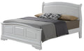 Elegant Traditional King Bed In White White Particle Board