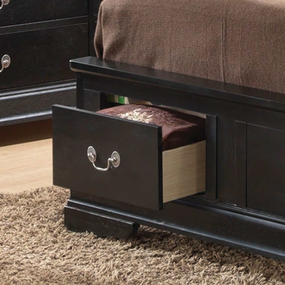 Louis Phillipe G3150D Tsb2 Twin Storage Bedblack Black Particle Board