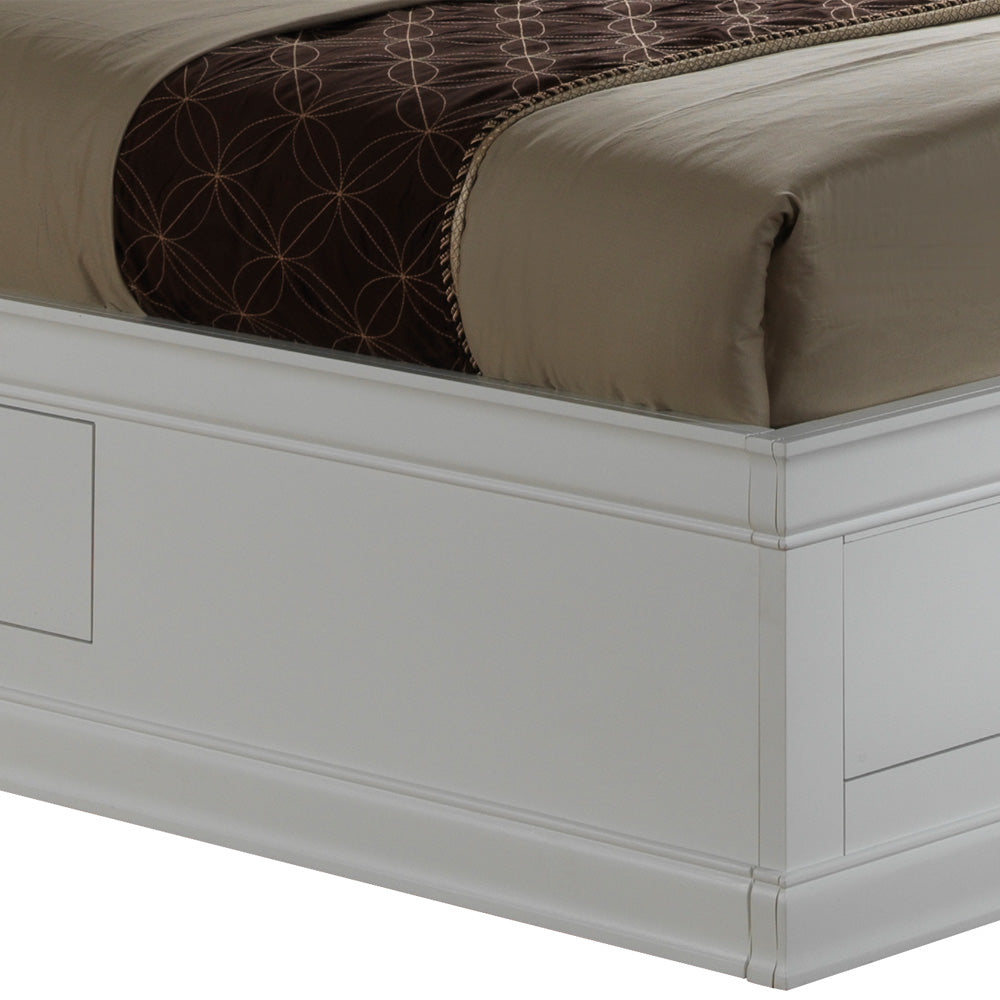 Louis Phillipe G3190B Qsb Queen Storage Bedwhite White Particle Board