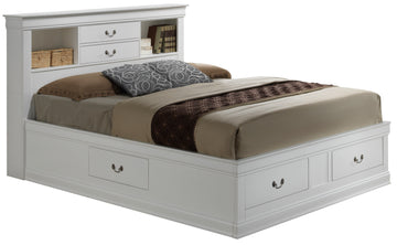 Louis Phillipe G3190B Fsb Full Storage Bedwhite White Particle Board