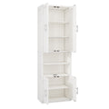Queen Size Murphy Bed With 2 Side Cabinet Storage Shelves, 68 Inch Cabinet Bed Folding Wall Bed With Desk Combo Perfect For Guest Room, Study, Office,White Old Sku:Bs400491Aac Box Spring Not Required Queen White Wood White Pine Murphy Solid Wood Mdf