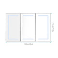 48*30 In Led Mirror Lighted Medicine Cabinet With Lights, Led Medicine Cabinet W Defogger, Dimmer, 3X Makeup Mirror, Outlets & Usb Matte Black Aluminium
