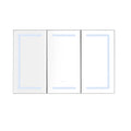 48*30 In Led Mirror Lighted Medicine Cabinet With Lights, Led Medicine Cabinet W Defogger, Dimmer, 3X Makeup Mirror, Outlets & Usb Matte Black Aluminium