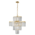 Crystal Chandelier Modern Chandeliers Lights Fixture Hanging Pendant Light Fixture For Dining Room Bedroom Living Room Dia 19.7 Inch Gold Crystal Iron