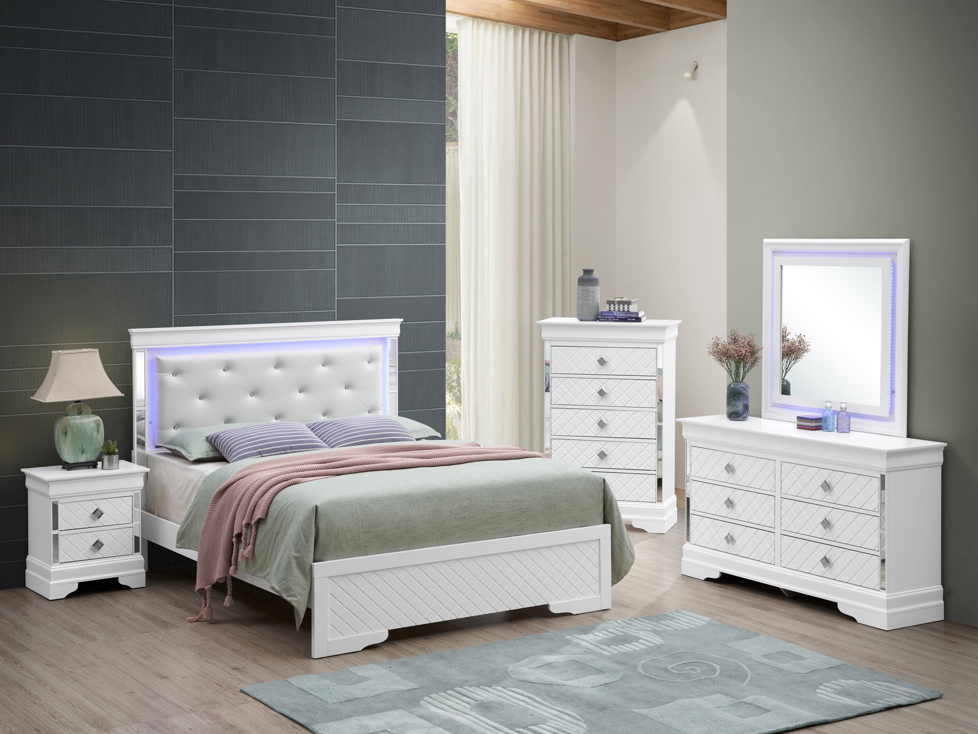 Verona G6790C Fb3 Full Bedsilver Champagne Champagne Particle Board