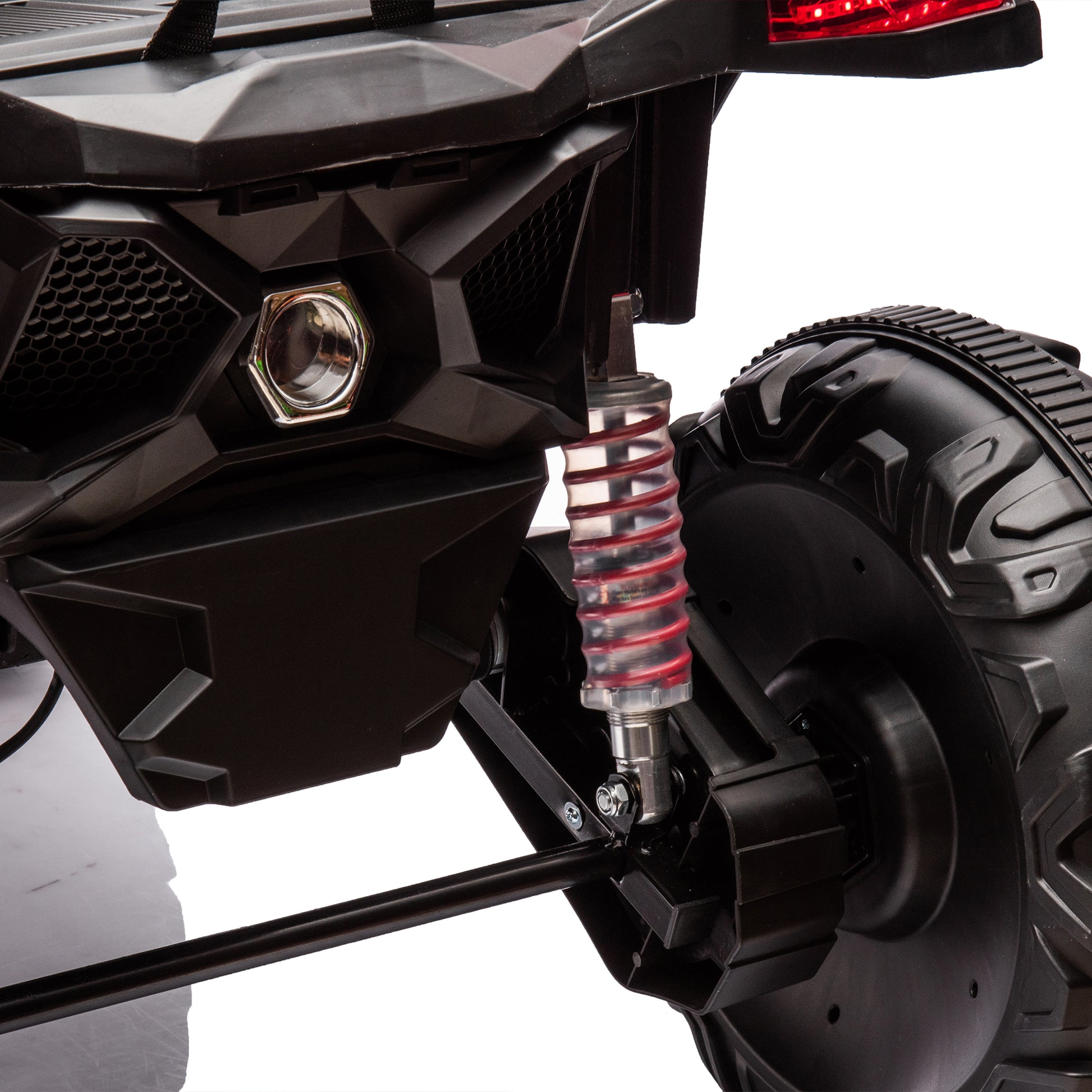 24V Ride On Xxl Utv Car For Kid,2Seater With Two Safety Belts, Side By Side 4X4 Ride On Off Road Truck With Parent Remote Control, Battery Powered Electric Car W High Low Speed, Two Safety Belts. Red Polyethylene