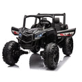 24V Ride On Xxl Utv Car For Kid,2Seater With Two Safety Belts, Side By Side 4X4 Ride On Off Road Truck With Parent Remote Control, Battery Powered Electric Car W High Low Speed, Two Safety Belts. Black Polyethylene