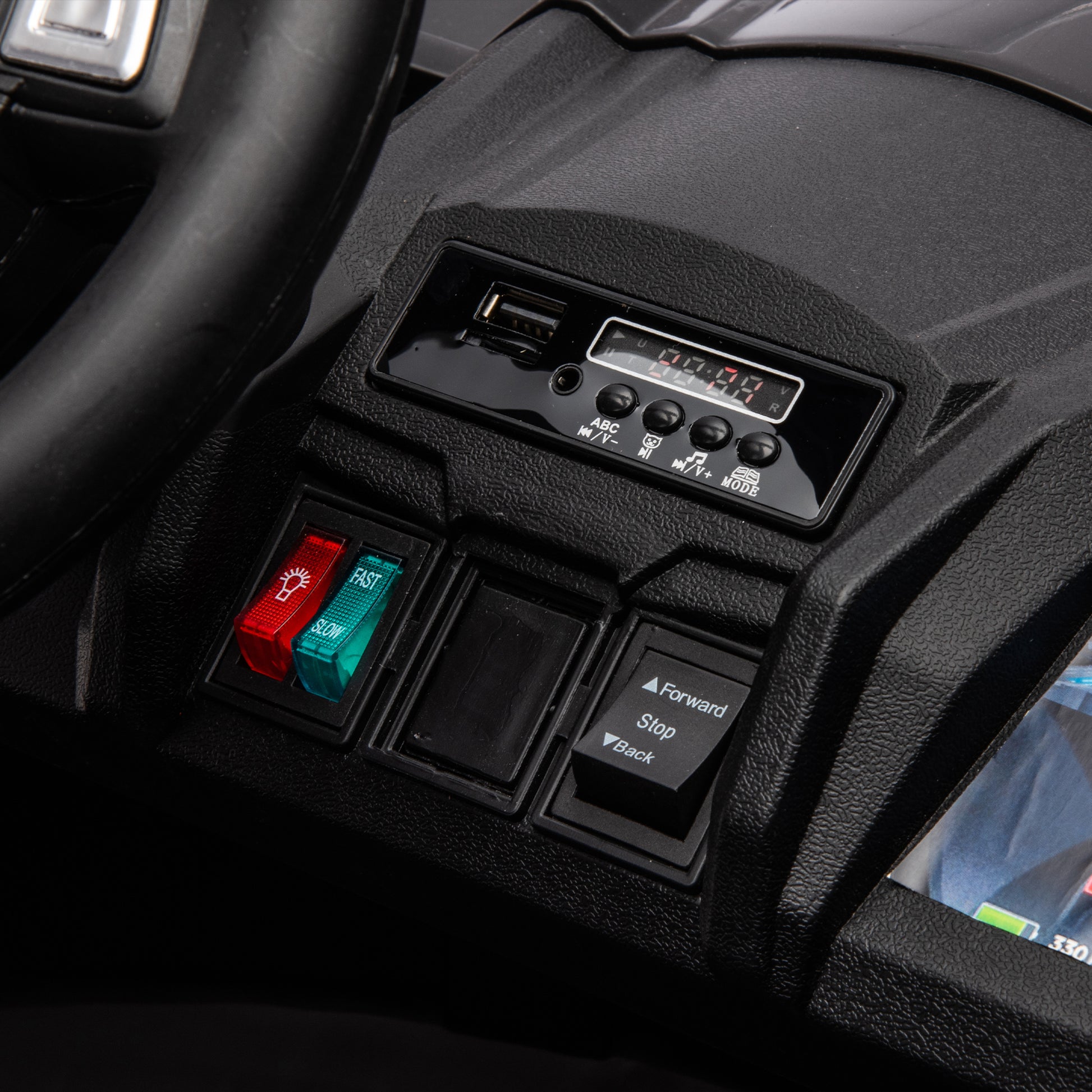 24V Ride On Xxl Utv Car For Kid,2Seater With Two Safety Belts, Side By Side 4X4 Ride On Off Road Truck With Parent Remote Control, Battery Powered Electric Car W High Low Speed, Two Safety Belts. Black Polyethylene