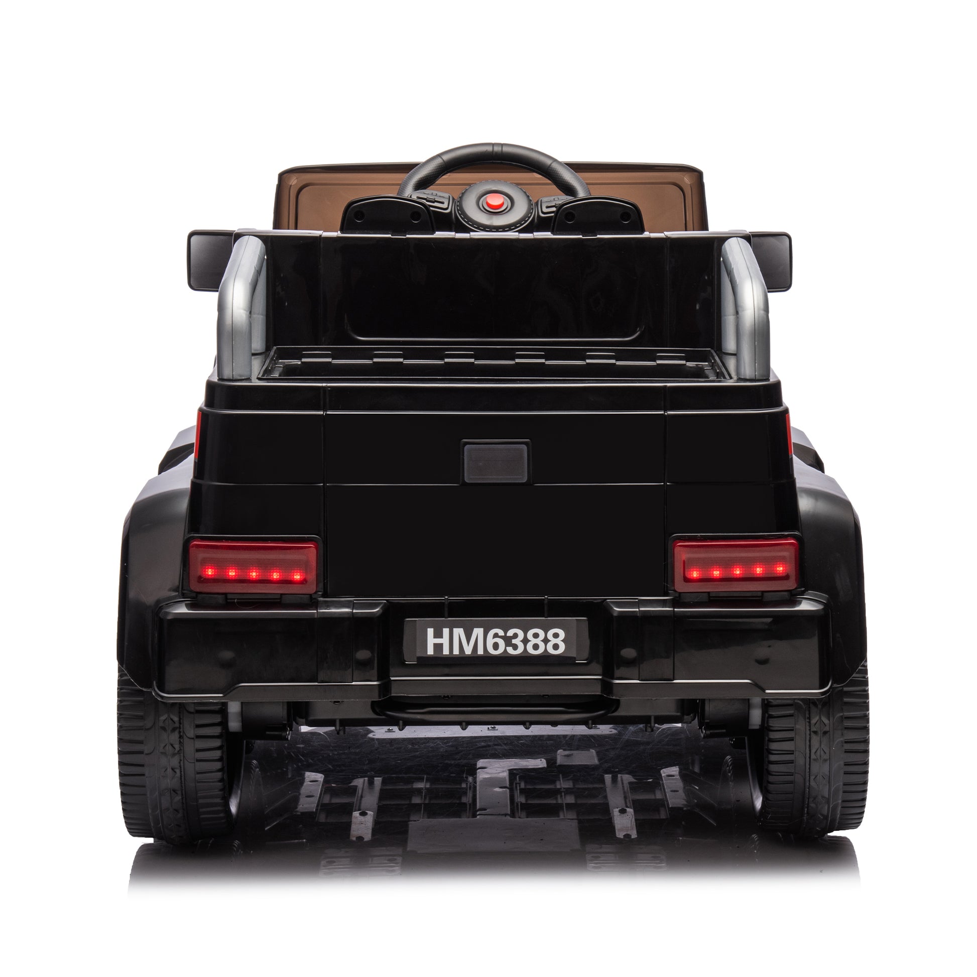 24V Ride On Car For Kids Battery Powered Ride On 4Wd Toys With Remote Control,Parents Can Assist In Driving,Music And Lights,Five Point Safety Belt,Rocking Chair Mode For Back And Forth Swinging Black Polyethylene