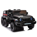 24V Ride On Car For Kids Battery Powered Ride On 4Wd Toys With Remote Control,Parents Can Assist In Driving,Music And Lights,Five Point Safety Belt,Rocking Chair Mode For Back And Forth Swinging Black Polyethylene