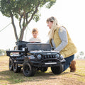 24V Ride On Car For Kids Battery Powered Ride On 4Wd Toys With Remote Control,Parents Can Assist In Driving,Music And Lights,Five Point Safety Belt,Rocking Chair Mode For Back And Forth Swinging Black Polyethylene