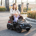 24V Ride On Car For Kids Battery Powered Ride On 4Wd Toys With Remote Control,Parents Can Assist In Driving,Music And Lights,Five Point Safety Belt,Rocking Chair Mode For Back And Forth Swinging Black Polyethylene