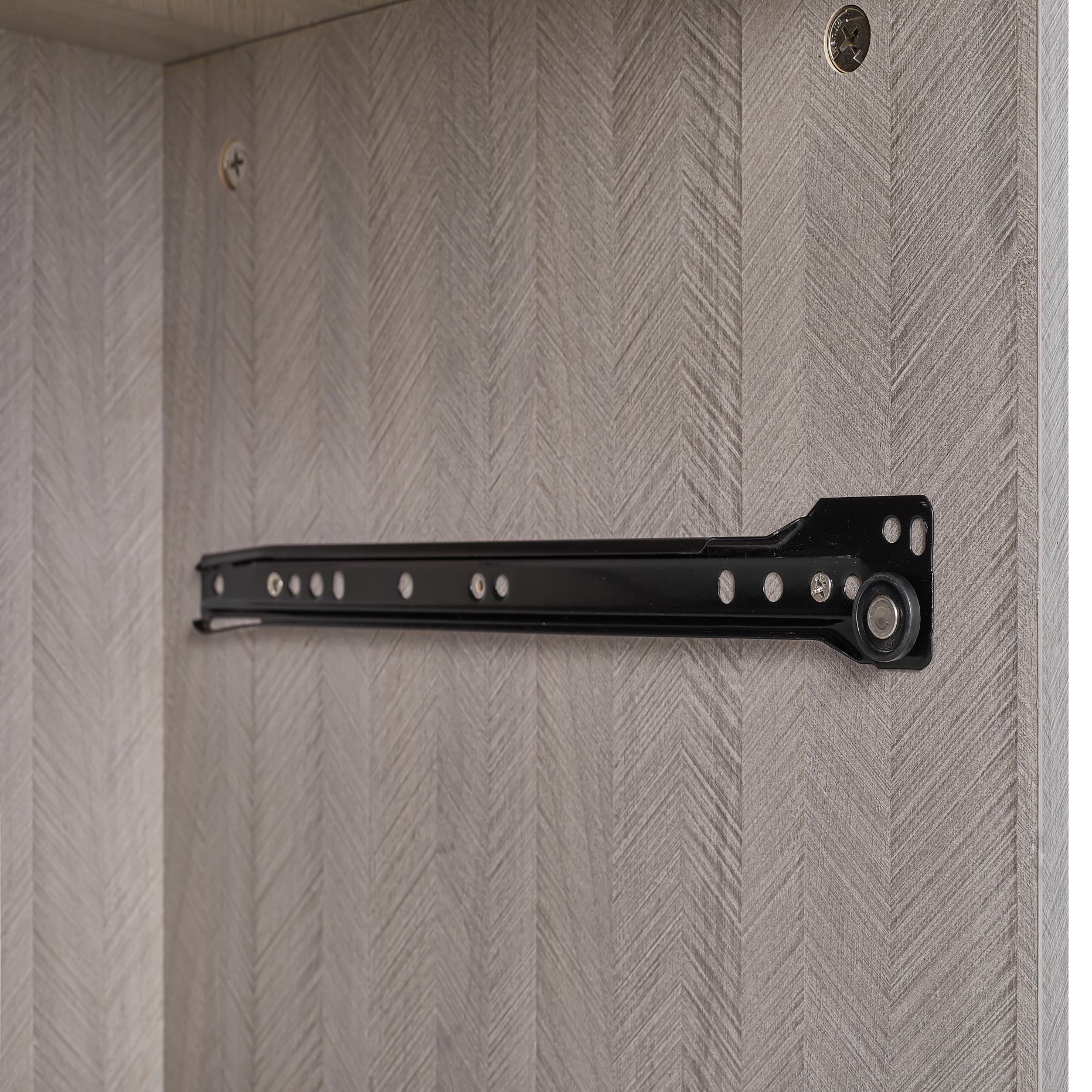 Grey Wooden Nightstand With Two Drawers For Bedrooms And Other Places. Antique Gray 2 Drawers Bedroom Engineered Wood