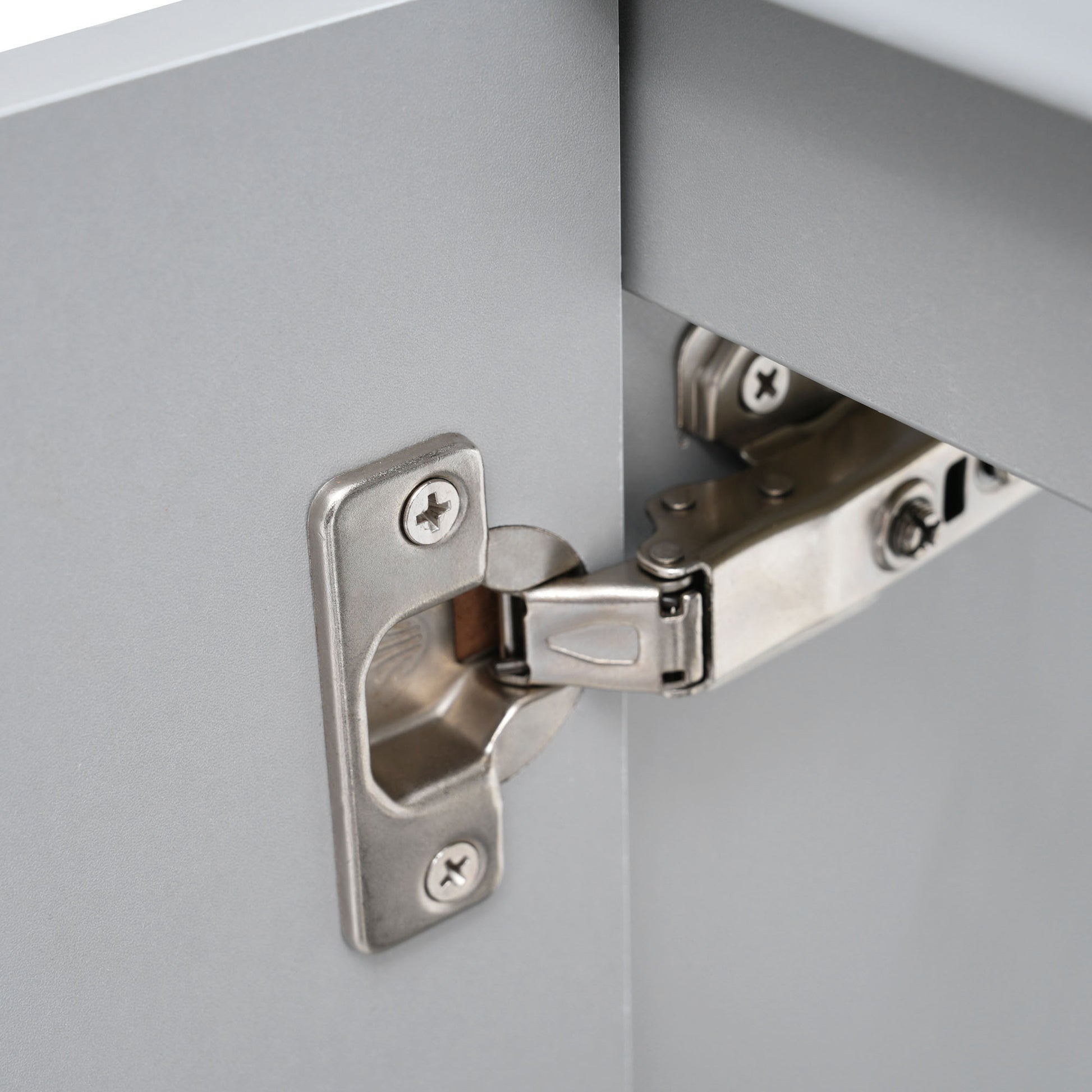 Viedo Contemporary 16" Wall Mounted Bathroom Vanity Combo Cabinet With Ceramic Basin Ideal For Small Bathrooms Grey Mdf