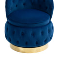 360 Degree Swivel Cuddle Barrel Accent Storage Chairs, Round Armchairs With Wide Upholstered, Fluffy Velvet Fabric Chair For Living Room, Bedroom, Office, Waiting Rooms Navy Primary Living Space Foam Velvet
