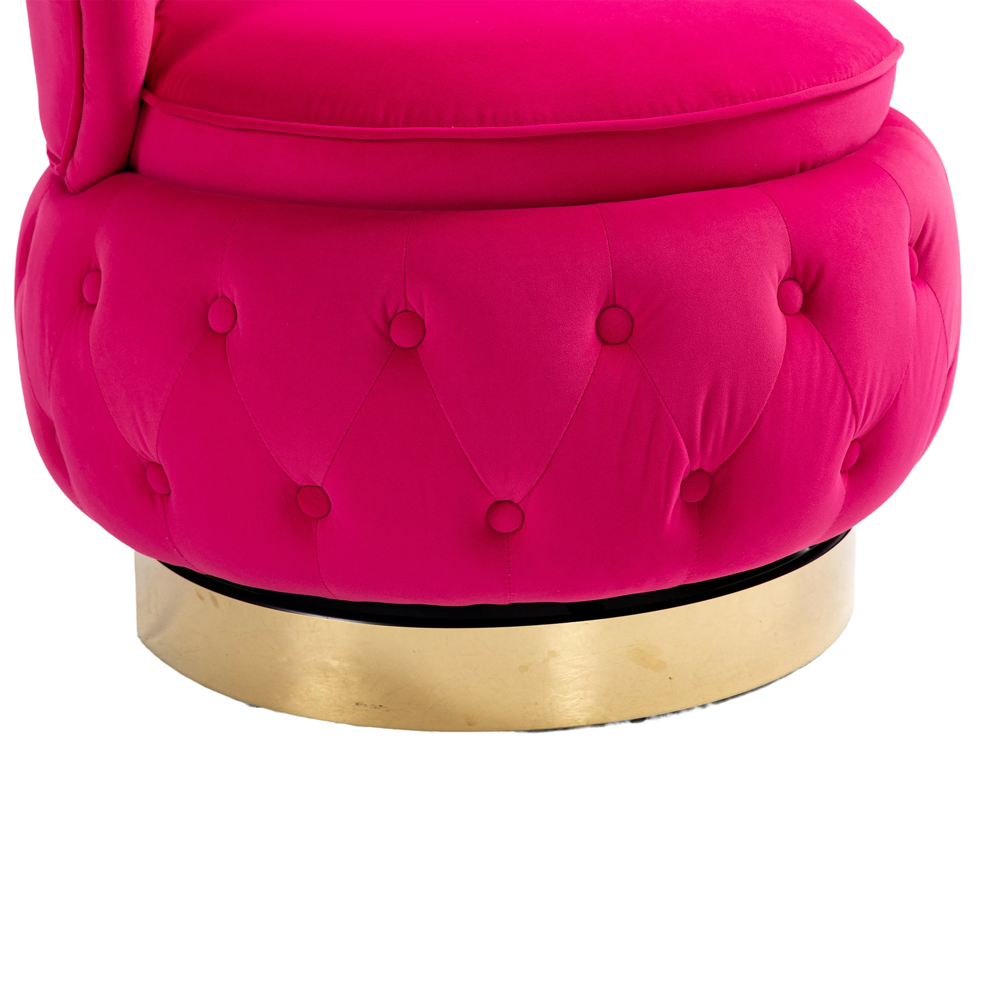 360 Degree Swivel Cuddle Barrel Accent Storage Chairs, Round Armchairs With Wide Upholstered, Fluffy Velvet Fabric Chair For Living Room, Bedroom, Office, Waiting Rooms Red Primary Living Space Foam Velvet