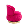 360 Degree Swivel Cuddle Barrel Accent Storage Chairs, Round Armchairs With Wide Upholstered, Fluffy Velvet Fabric Chair For Living Room, Bedroom, Office, Waiting Rooms Red Primary Living Space Foam Velvet