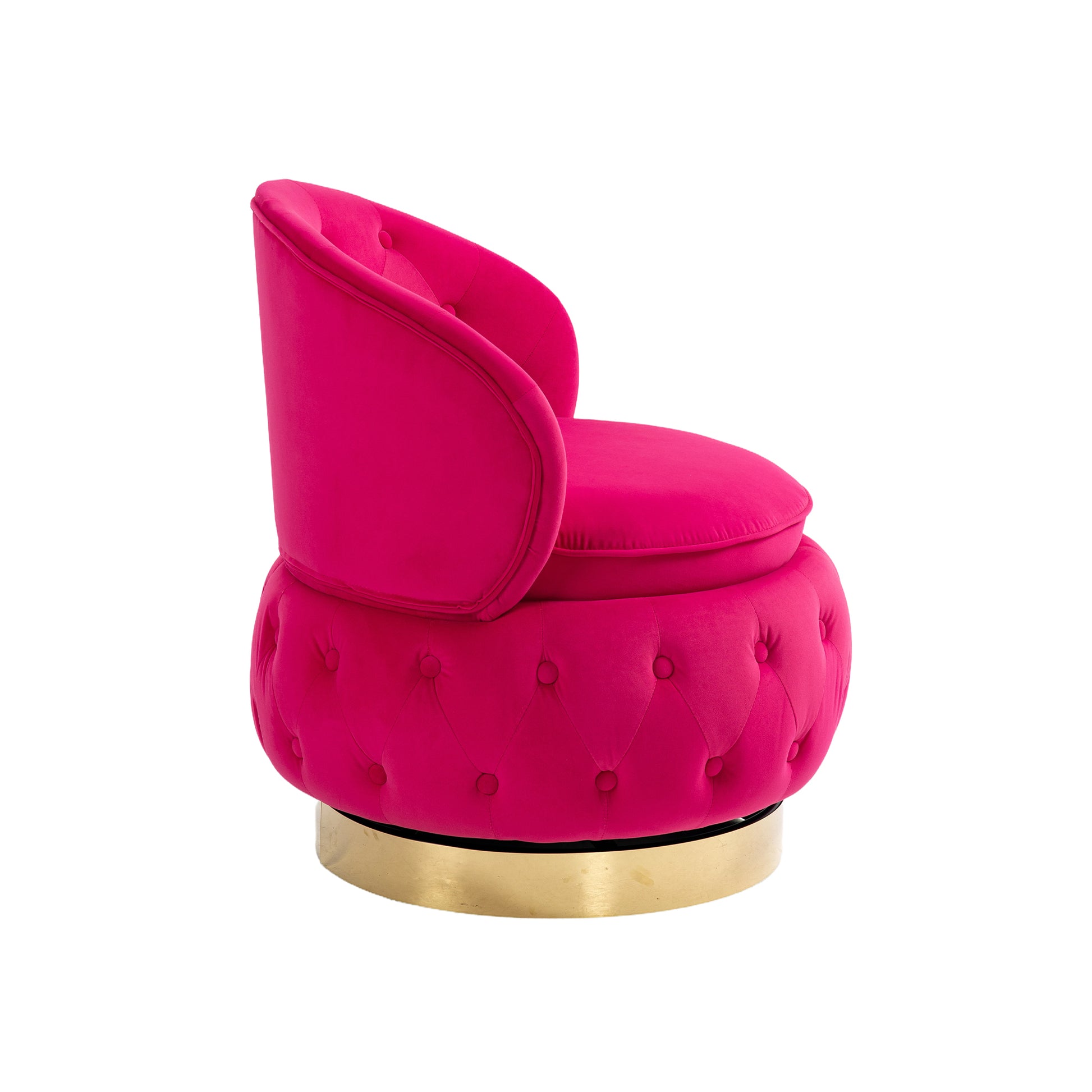 360 Degree Swivel Cuddle Barrel Accent Storage Chairs, Round Armchairs With Wide Upholstered, Fluffy Velvet Fabric Chair For Living Room, Bedroom, Office, Waiting Rooms Red Primary Living Space Foam Velvet