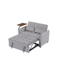 Grey Velvet Loveseat Sofa Bed Grey Wood Tufted Back Square Arms Foam Velvet 2 Seat