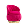 360 Degree Swivel Cuddle Barrel Accent Storage Chairs, Round Armchairs With Wide Upholstered, Fluffy Velvet Fabric Chair For Living Room, Bedroom, Office, Waiting Rooms Red Primary Living Space Foam Velvet