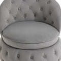 360 Degree Swivel Cuddle Barrel Accent Storage Chairs, Round Armchairs With Wide Upholstered, Fluffy Velvet Fabric Chair For Living Room, Bedroom, Office, Waiting Rooms Gray Primary Living Space Foam Velvet