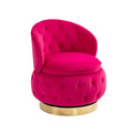 360 Degree Swivel Cuddle Barrel Accent Storage Chairs, Round Armchairs With Wide Upholstered, Fluffy Velvet Fabric Chair For Living Room, Bedroom, Office, Waiting Rooms Red Primary Living Space Foam Velvet