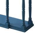 Retro Senior Console Table For Hallway Living Room Bedroom With 4 Front Facing Storage Drawers And 1 Shelf Navy Blue Mdf