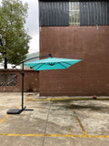 Rectangle 2X3M Outdoor Patio Umbrella Solar Powered Led Lighted Sun Shade Market Waterproof 6 Ribs Umbrella With Crank And Cross Base For Garden Deck Backyard Pool Shade Outside Deck Swimming Pool