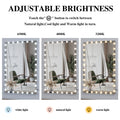 Hollywood Led Full Body Mirror With Lights Extra Large Full Length Vanity Mirror With 3 Color Mode Lights, Vertical Horizontal Hanging Aluminum Mirror For Dressing Rooms, Bedroom Silver, 72X48