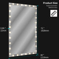 Hollywood Led Full Body Mirror With Lights Extra Large Full Length Vanity Mirror With 3 Color Mode Lights, Vertical Horizontal Hanging Aluminum Mirror For Dressing Rooms, Bedroom Silver, 72X48