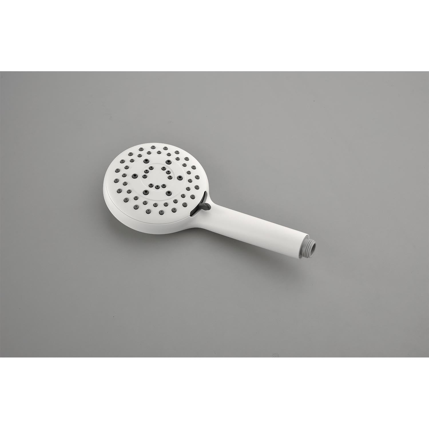 Shower System With Shower Head, Hand Shower, Slide Bar, Bodysprays, Shower Arm, Hose, Valve Trim, And Lever Handles White Wall Mounted Bathroom Brass