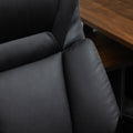 Big And Tall 400Lbs Executive Office Chair With Wide Seat, Computer Desk Chair With High Back Pu Leather Ergonomic Upholstery, Adjustable Height And Swivel Wheels, Black Black Faux Leather