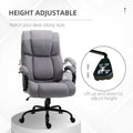 High Back Big And Tall Executive Office Chair 484Lbs With Wide Seat, Computer Desk Chair With Linen Fabric, Adjustable Height, Swivel Wheels, Light Grey Light Grey Polyester