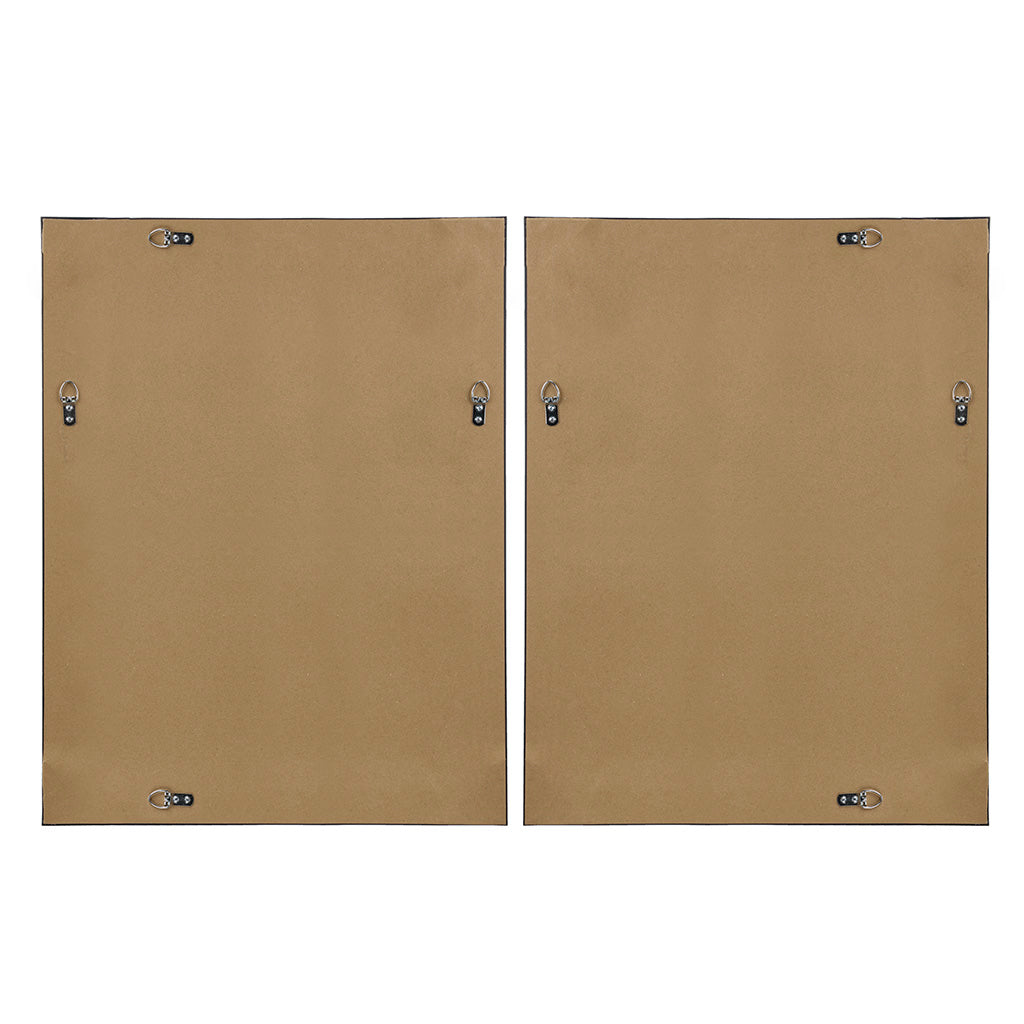 Hand Embellished Abstract 2 Piece Framed Canvas Wall Art Set Multi Wood