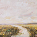 Hand Embellished Framed Canvas Abstract Landscape Wall Art Green Multi Wood