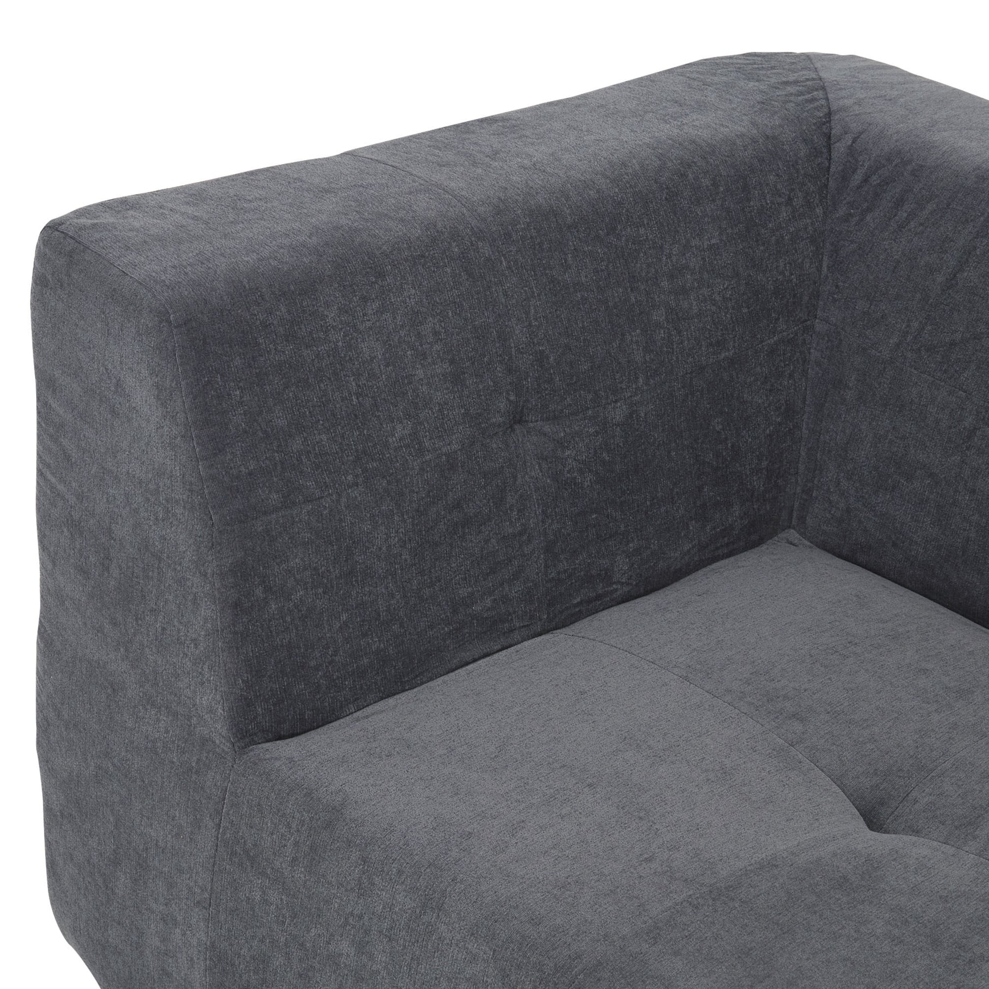 110.2*72.8" Modular Modular Combination Living Room Sofa Set, Modern Minimalist Sofa, Living Room Upholstered Sofa Bed, Bedroom, 3Pcs Computer Free Combination, L Shaped,Dark Grey Dark Grey Foam Chenille 3 Seat
