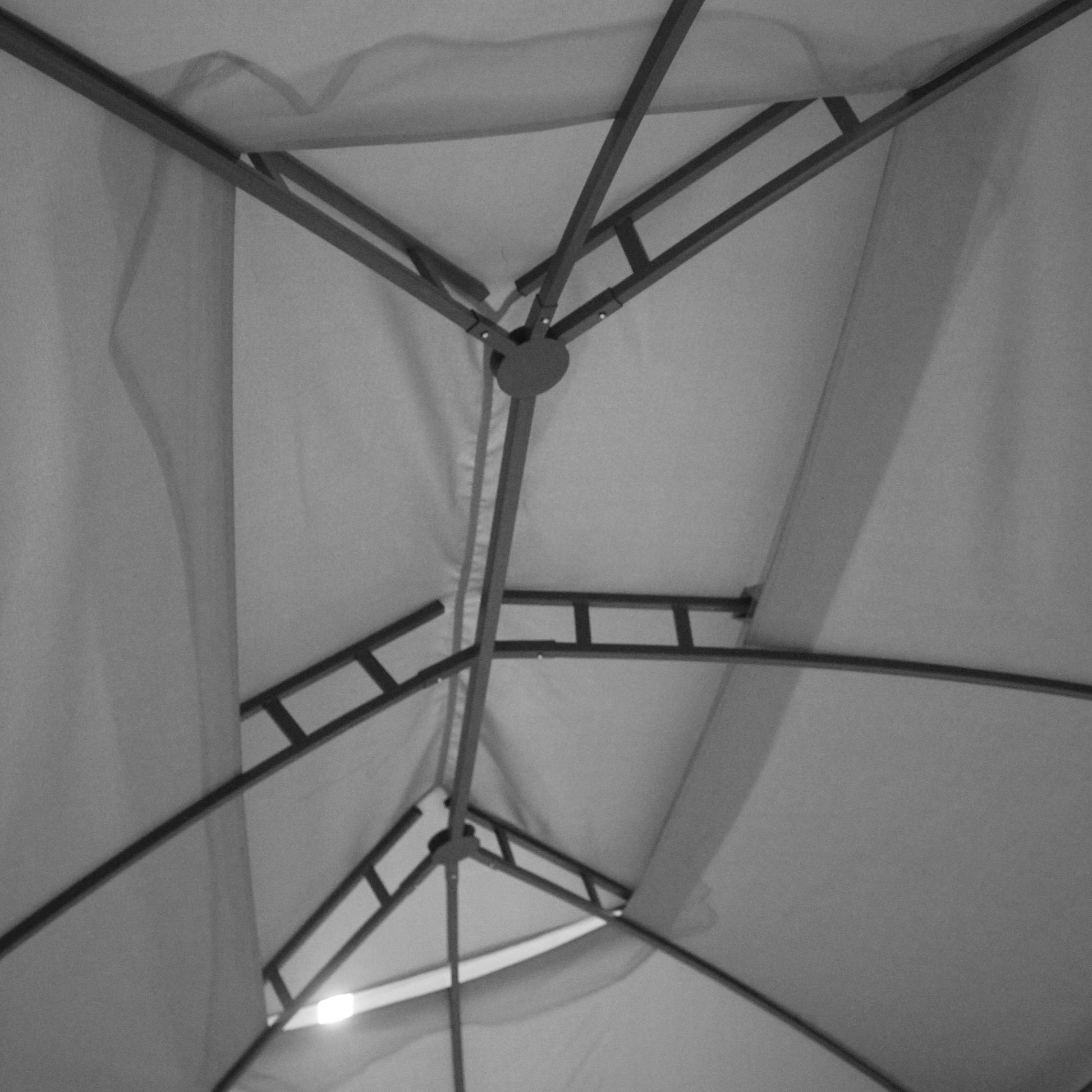 10' X 13' Patio Gazebo Canopy, Double Vented Roof, Steel Frame, Curtain Sidewalls, Outdoor Sun Shade Shelter For Garden, Lawn, Backyard, Deck, Gray Gray Steel