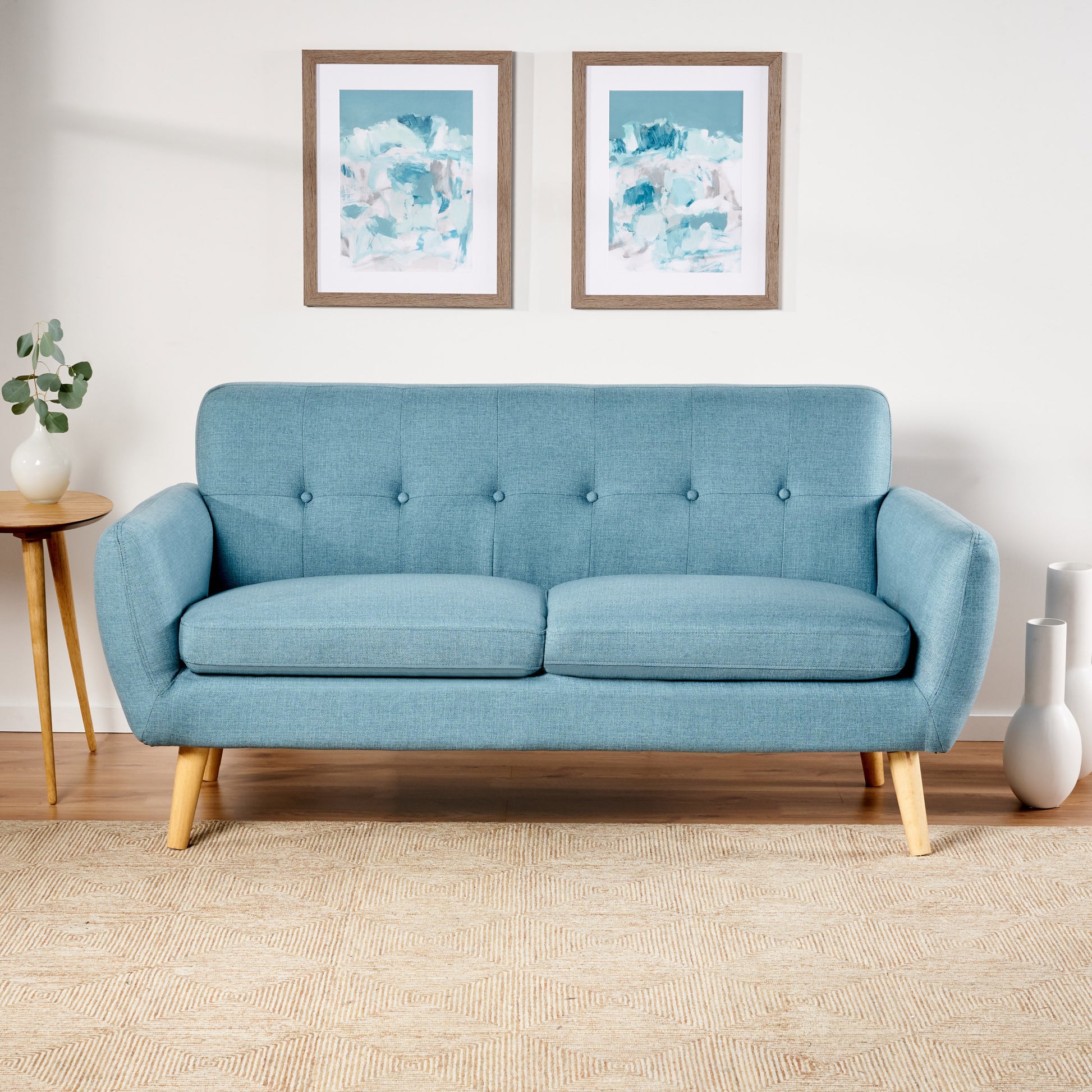 Sofa Blue Fabric