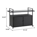 Outdoor Wicker Bar Cart, Patio Wine Serving Cart W Wheelsrolling Rattan Beverage Bar Counter Table W Glass Top For Porch Backyard Garden Poolside Party, Light Brown Light Brown Garden & Outdoor