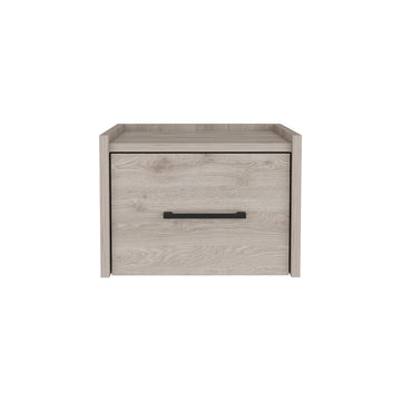 Floating Nightstand Calion, Bedroom, Light Gray Light Gray Particle Board Engineered Wood