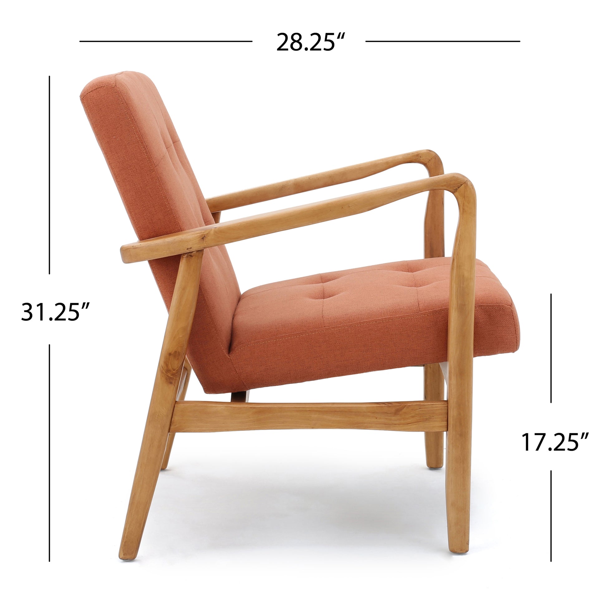 Club Chair Orange Fabric