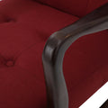 Deep Red Fabric Mid Century Modern Club Chair Red Fabric