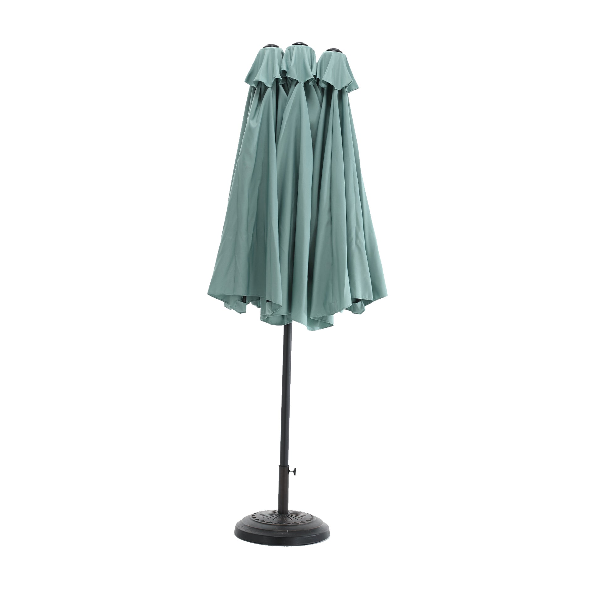 14.8 Ft Double Sided Outdoor Umbrella Rectangular Large With Crank Light Green Light Green Garden & Outdoor Steel
