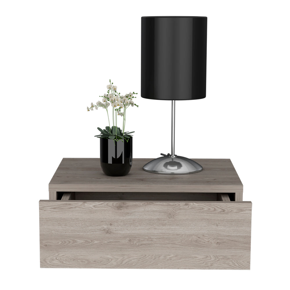 Nightstand Isola, Bedroom, Light Gray Light Gray Particle Board Engineered Wood