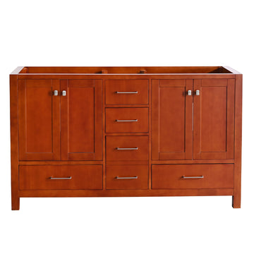 60 In Bathroom Vanity Without Top And Sink, 60 Inch Modern Freestanding Bathroom Storage Only, Bathroom Cabinet With Soft Close Doors And Drawers In Red Red Plywood