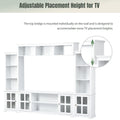 Minimalism Entertainment Wall Unit With Bridge, Modern Tv Console Table For Tvs Up To 70